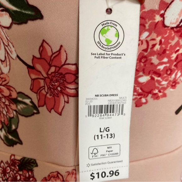 Large No Boundaries Pink Floral A-Line Dress New With Tags - Picture 4 of 5